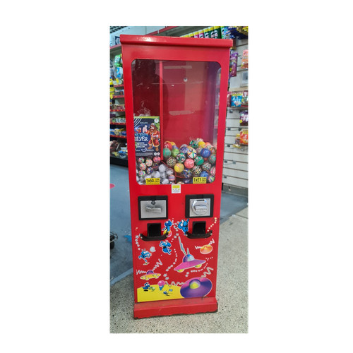 Red dual coin operated bulk - red,